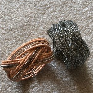 Two beaded bracelets